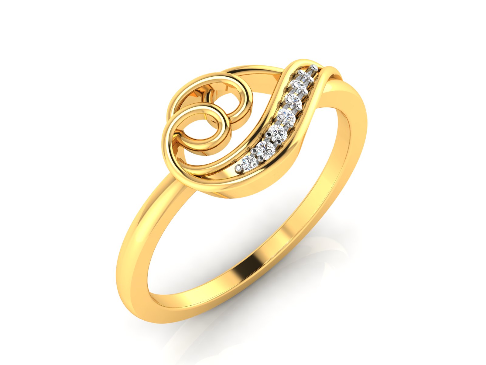 Yellow Gold Plated Sterling Silver Ring