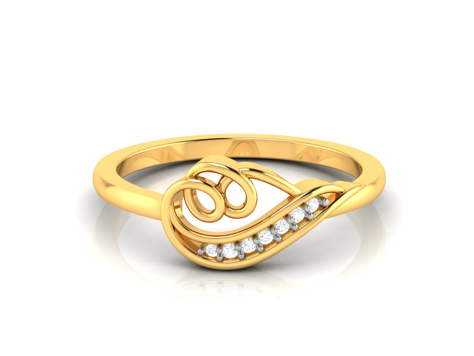 Yellow Gold Plated Sterling Silver Ring