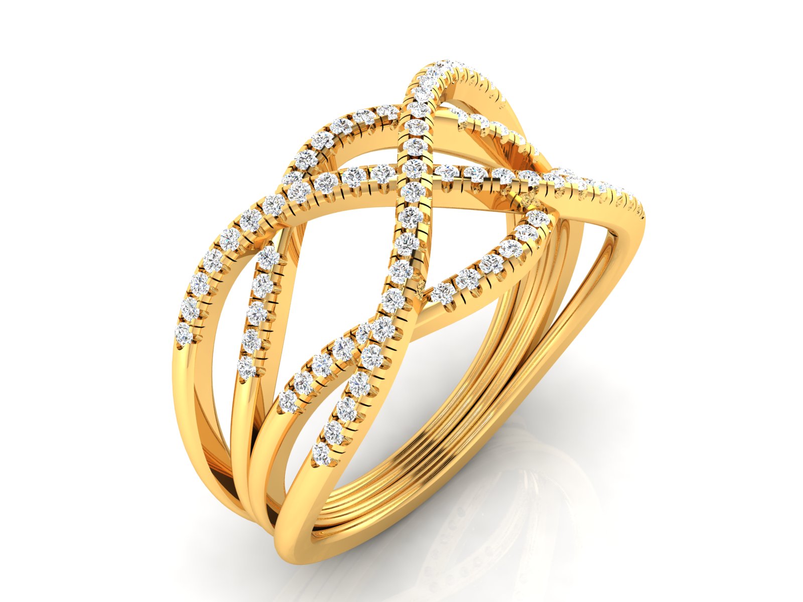 Yellow Gold Plated Sterling Silver Ring