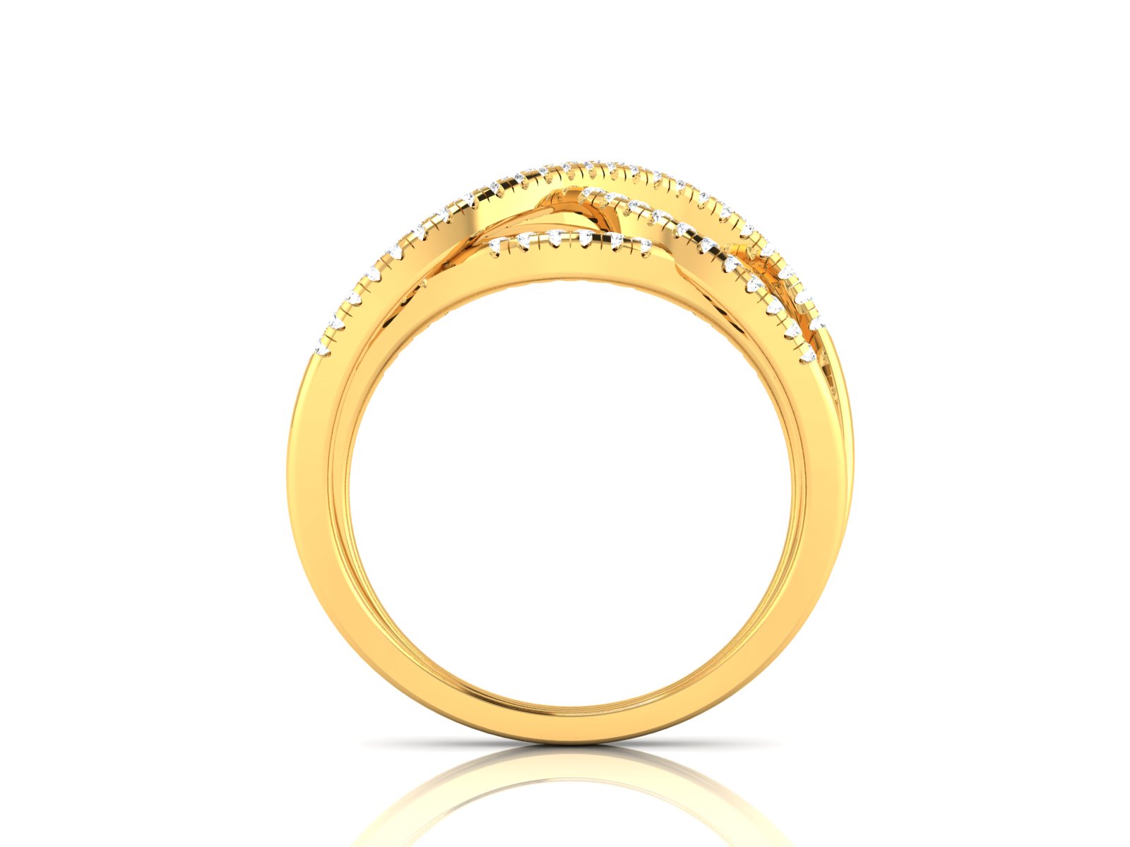 Yellow Gold Plated Sterling Silver Ring