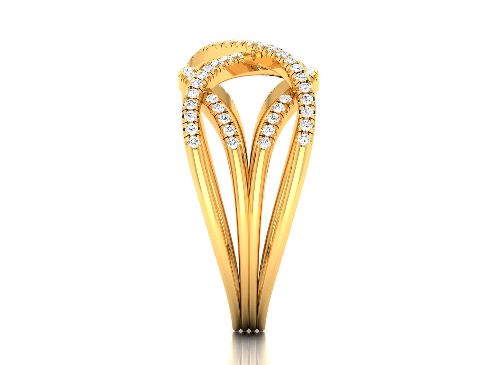 Yellow Gold Plated Sterling Silver Ring