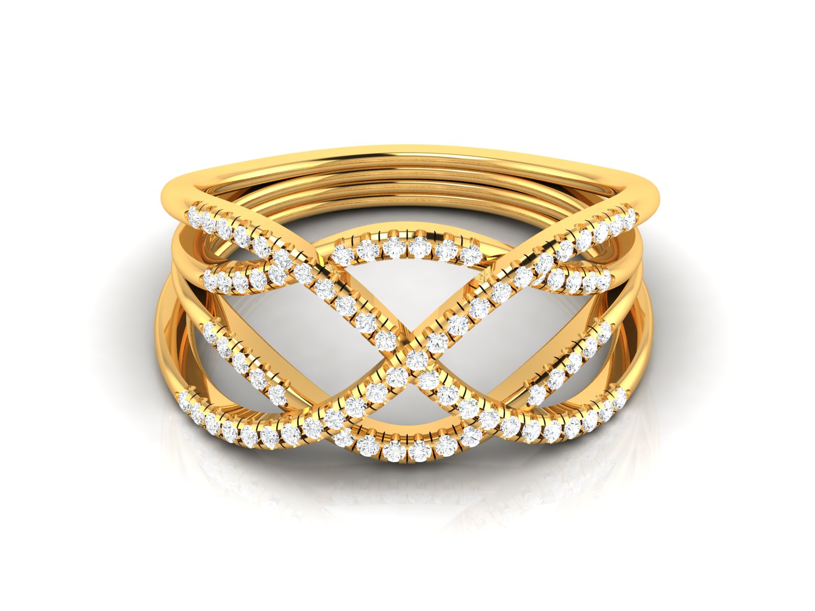 Yellow Gold Plated Sterling Silver Ring