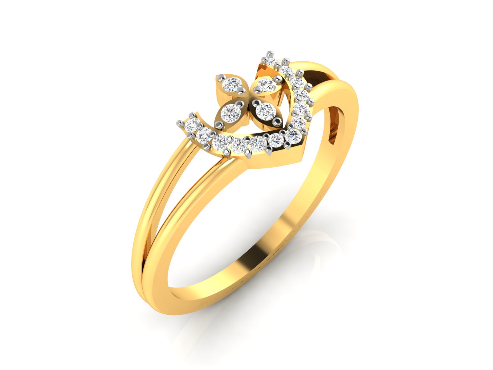 Yellow Gold Plated Sterling Silver Ring