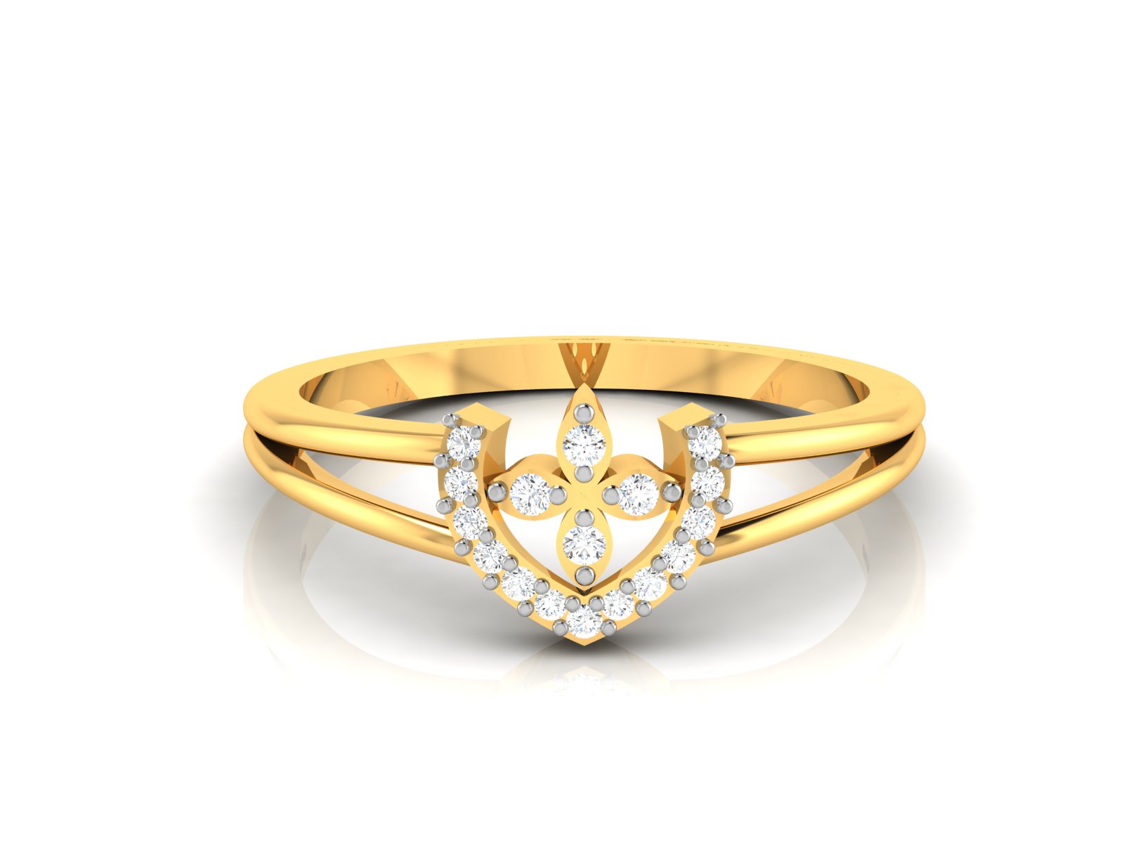 Yellow Gold Plated Sterling Silver Ring