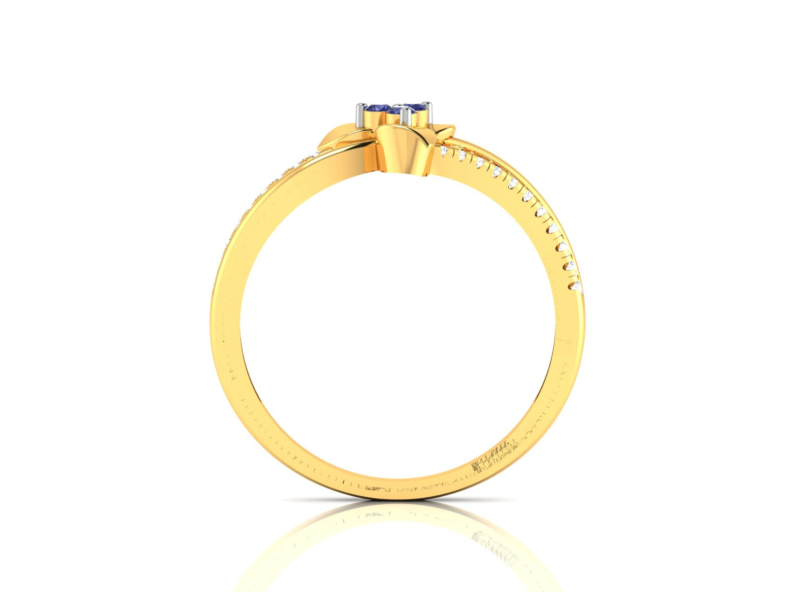 Yellow Gold Plated Sterling Silver Ring