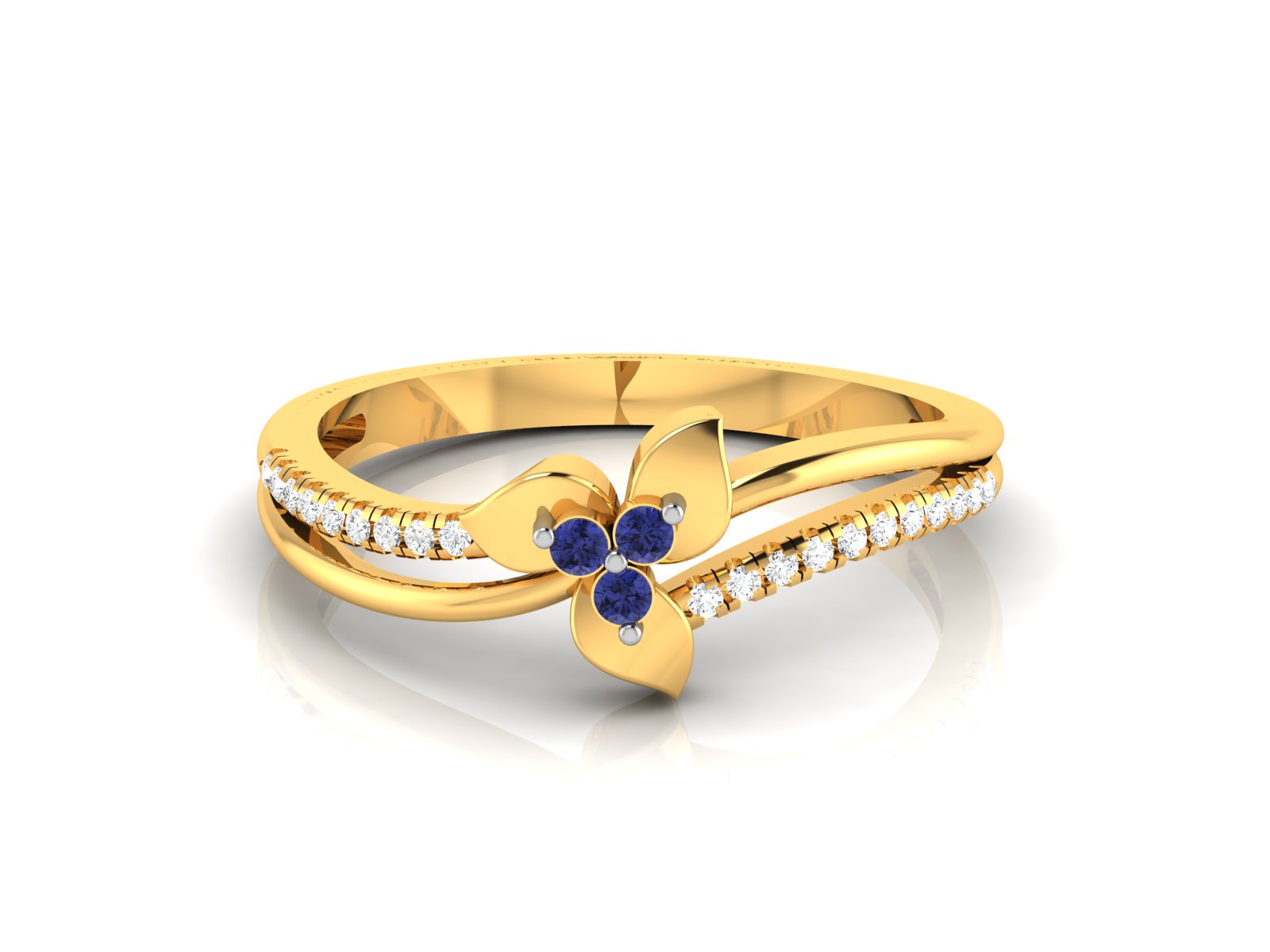 Yellow Gold Plated Sterling Silver Ring