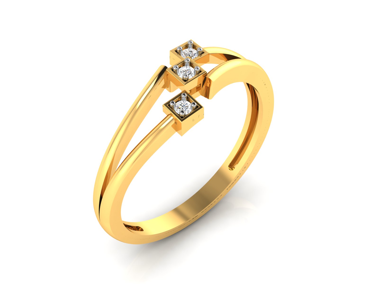 Yellow Gold Plated Sterling Silver Ring