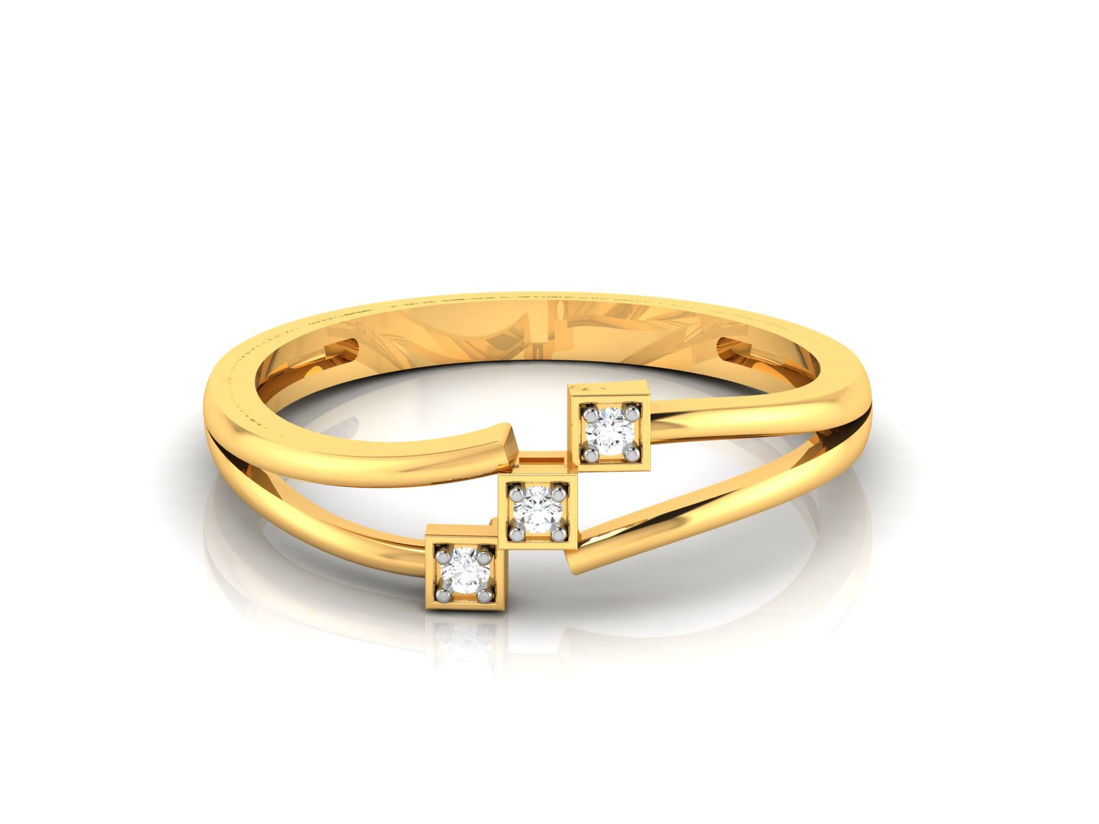 Yellow Gold Plated Sterling Silver Ring