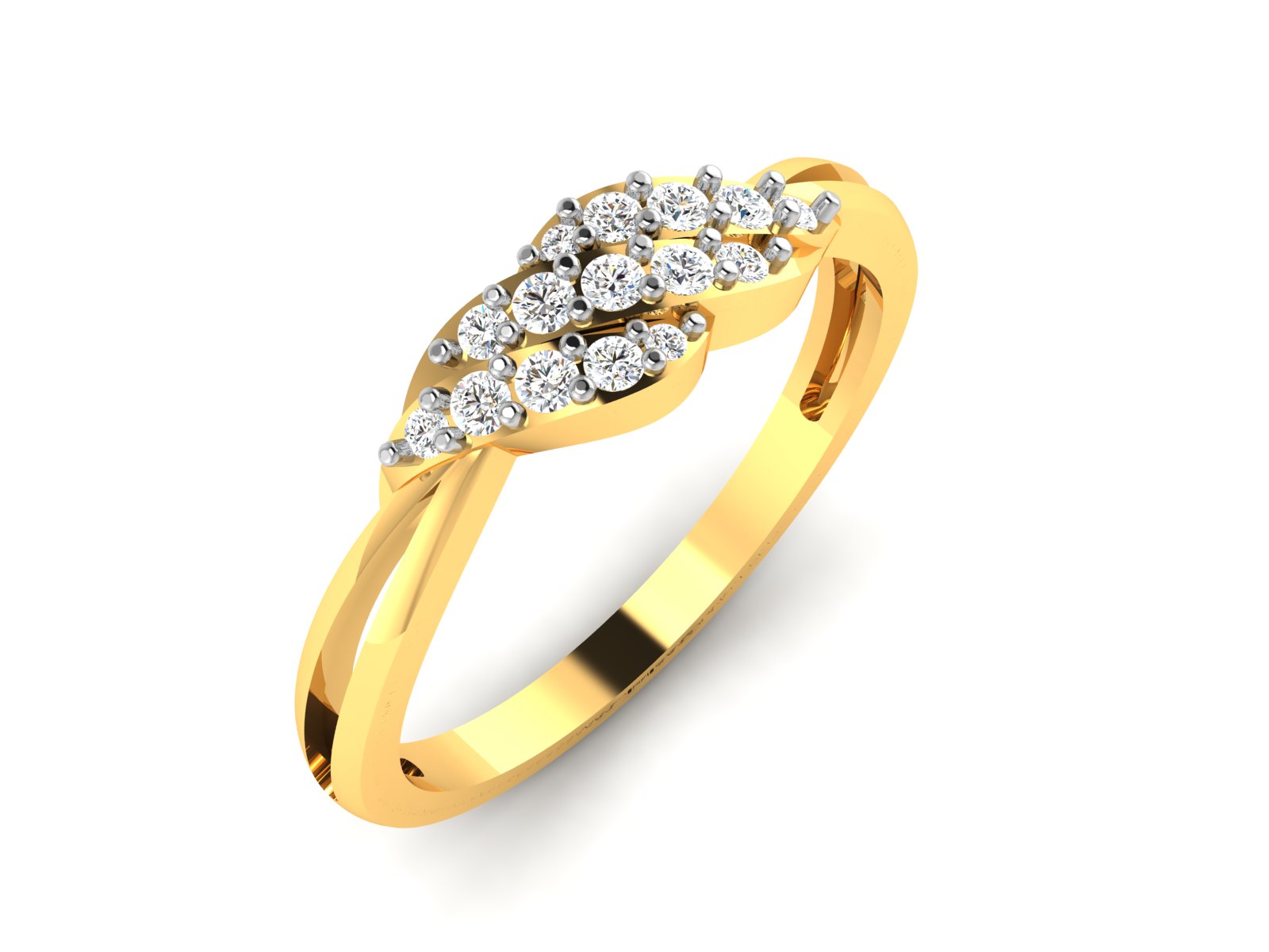Yellow Gold Plated Sterling Silver Ring