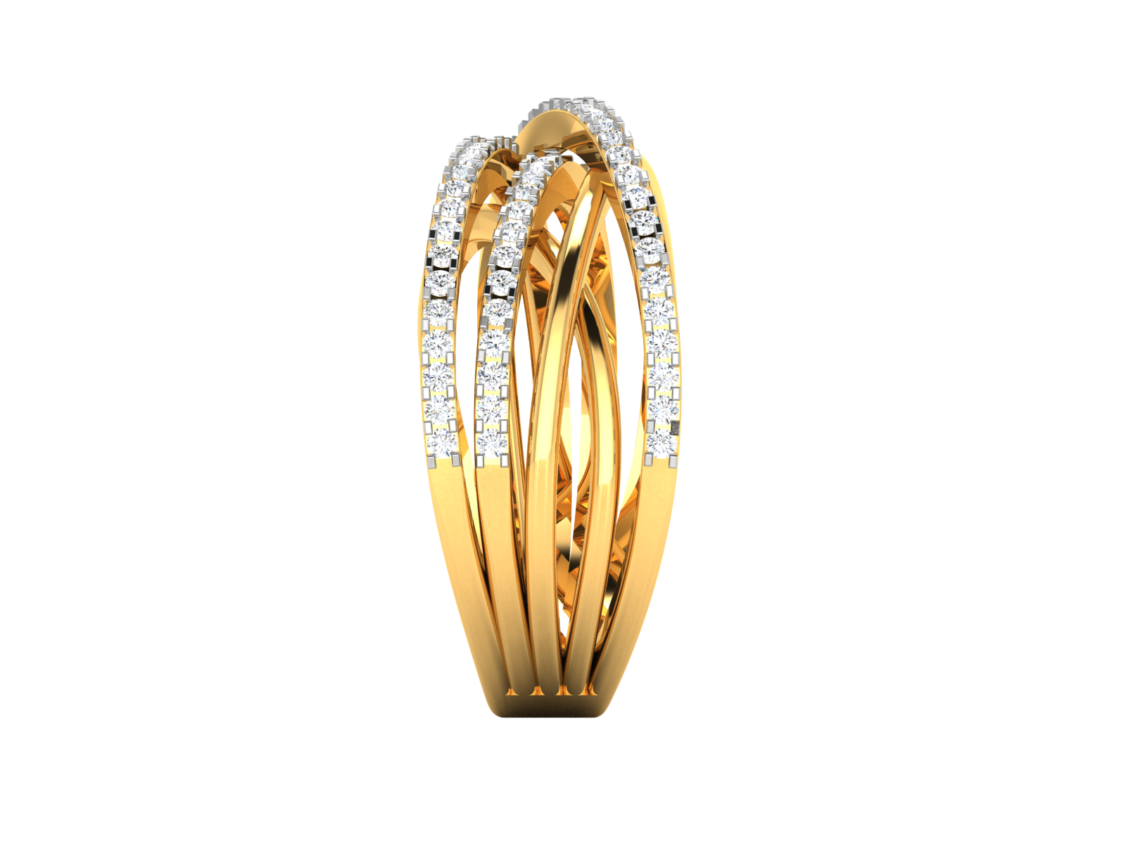 Yellow Gold Plated Sterling Silver Ring