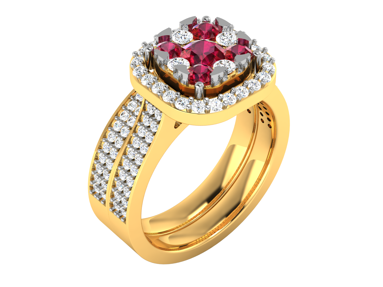 Yellow Gold Plated Sterling Silver Ring