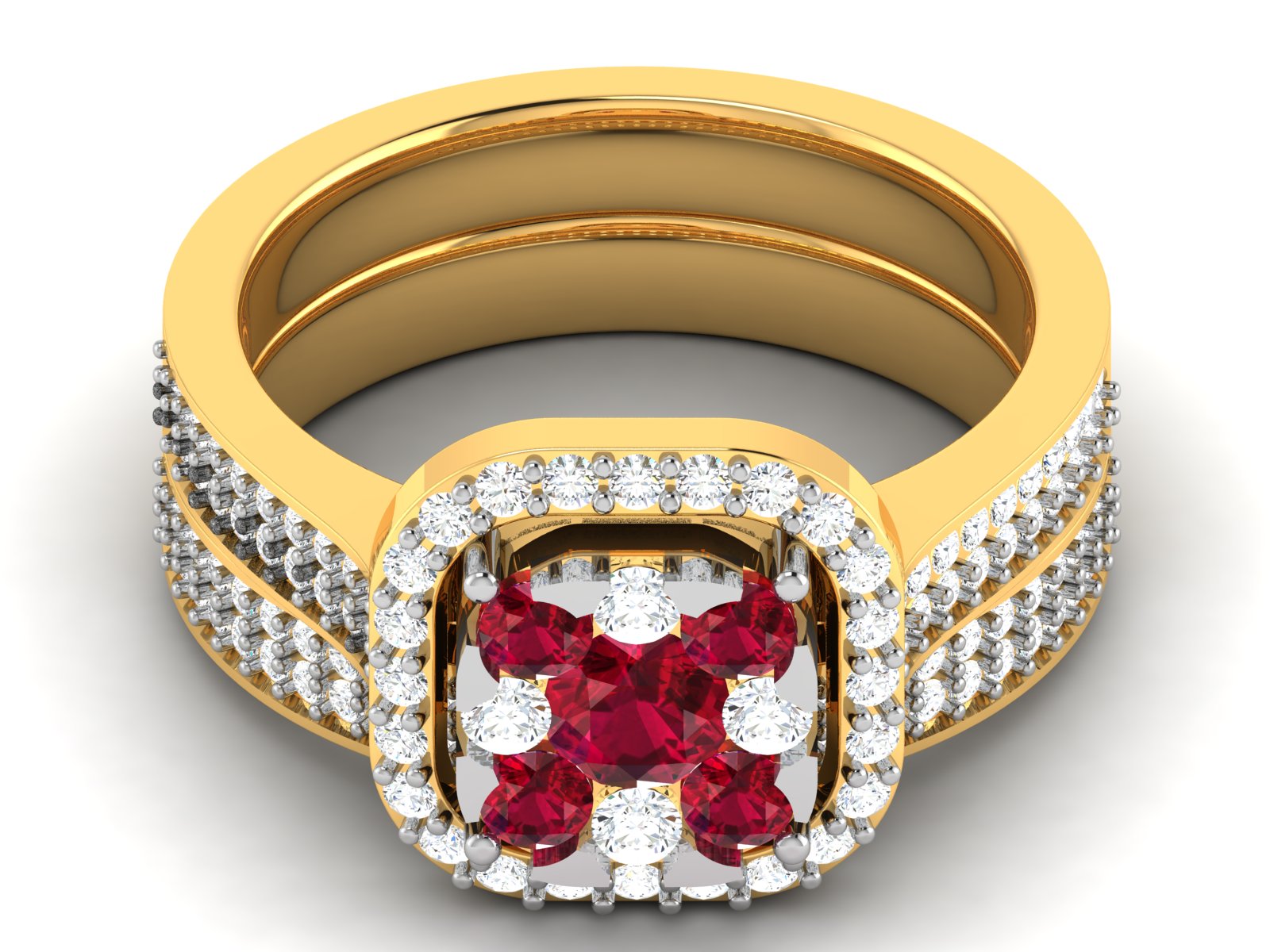 Yellow Gold Plated Sterling Silver Ring