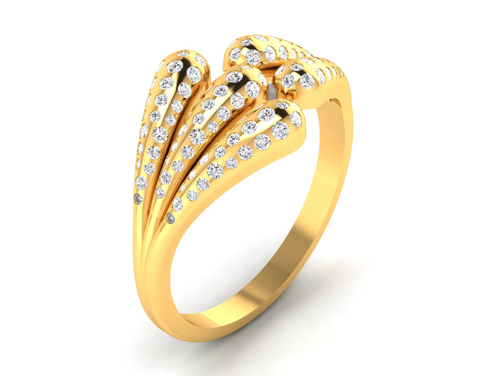 Yellow Gold Plated Sterling Silver Ring