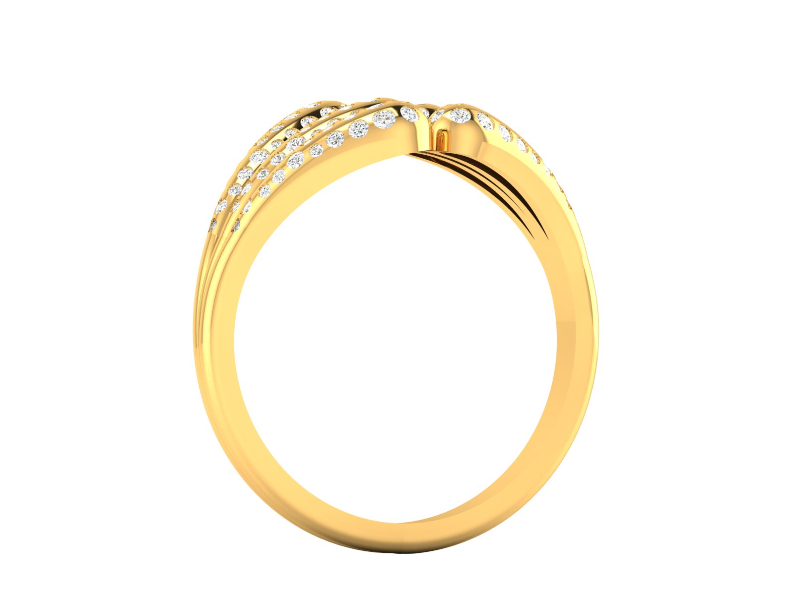 Yellow Gold Plated Sterling Silver Ring