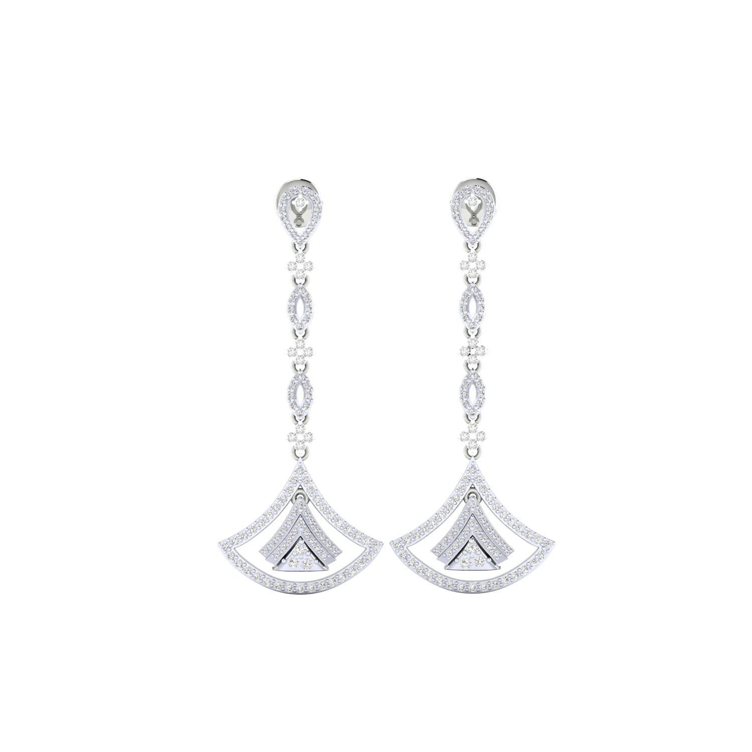 White Gold Earings