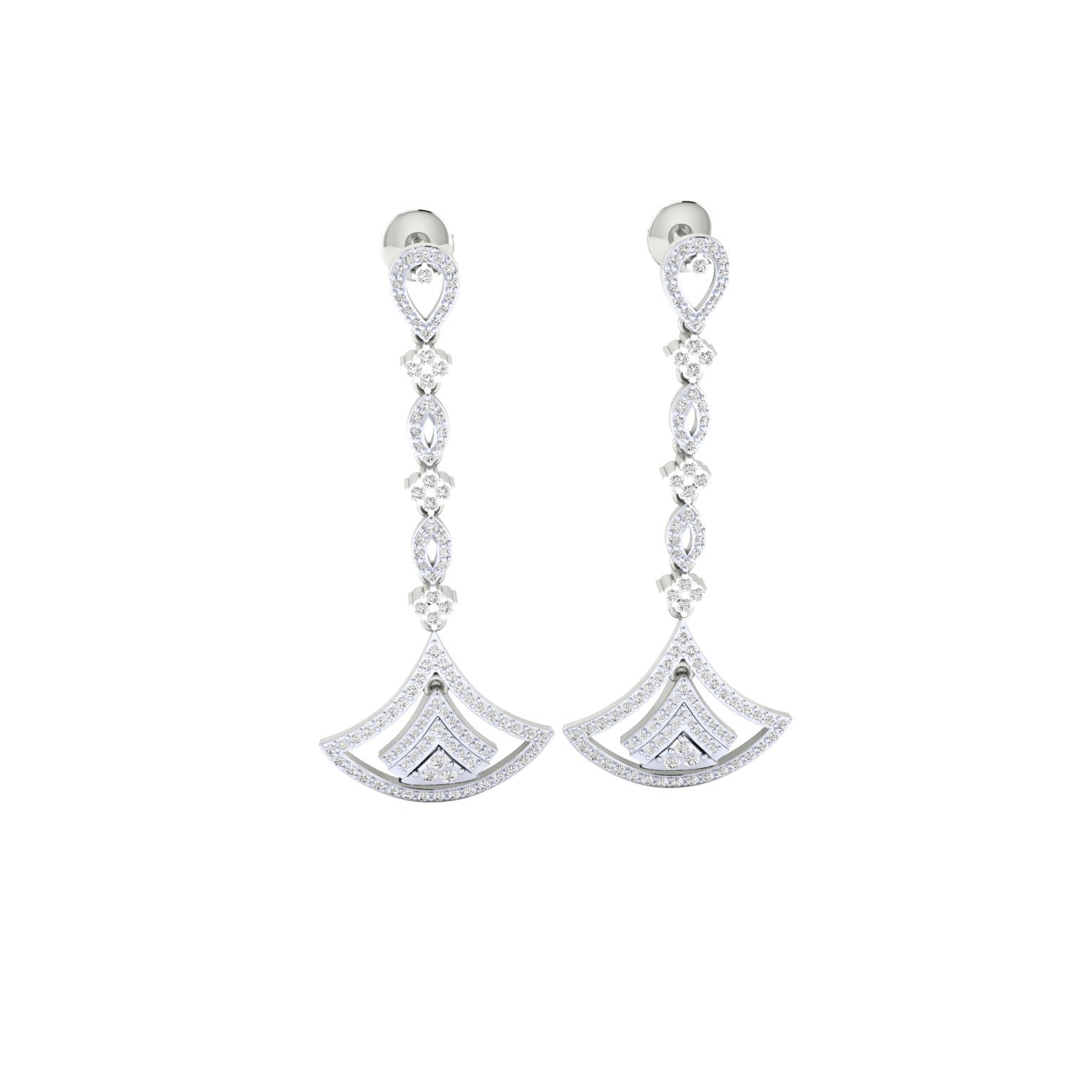 White Gold Earings