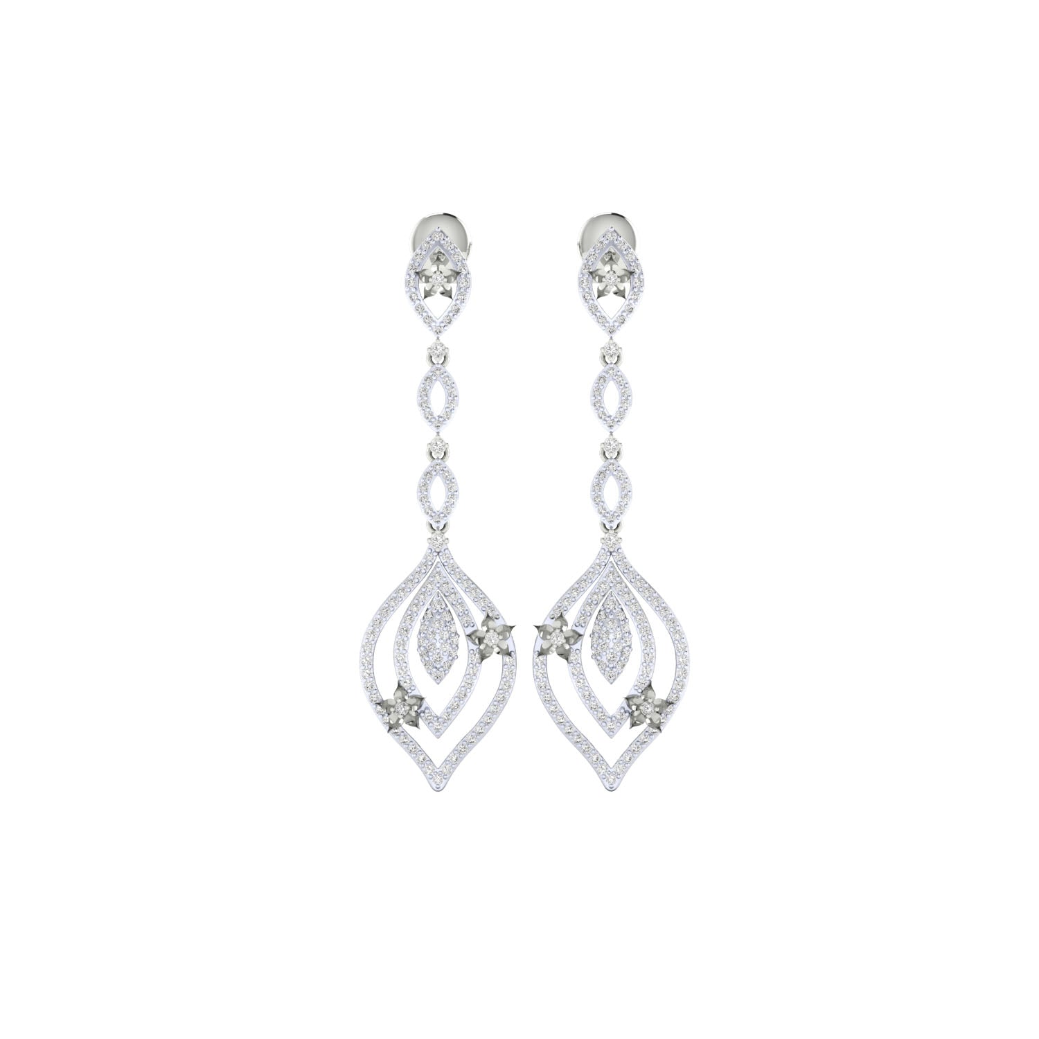 White Gold Earings