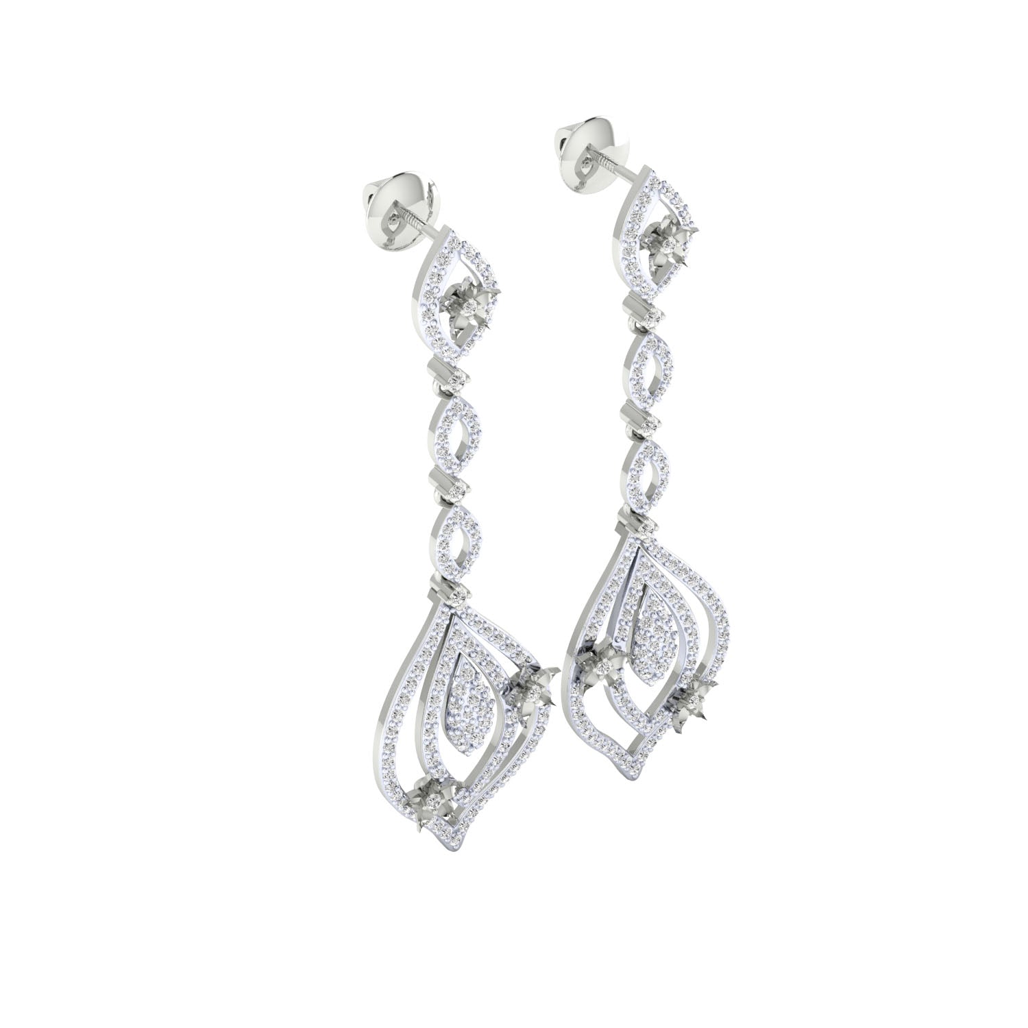 White Gold Earings