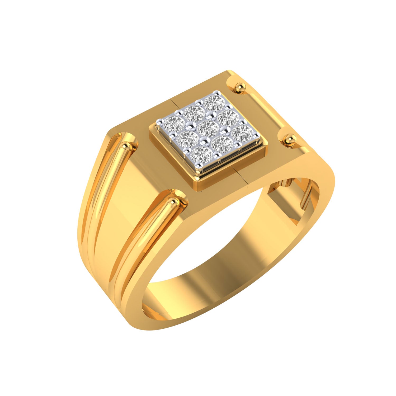 Yellow Gold Plated Sterling Silver Ring
