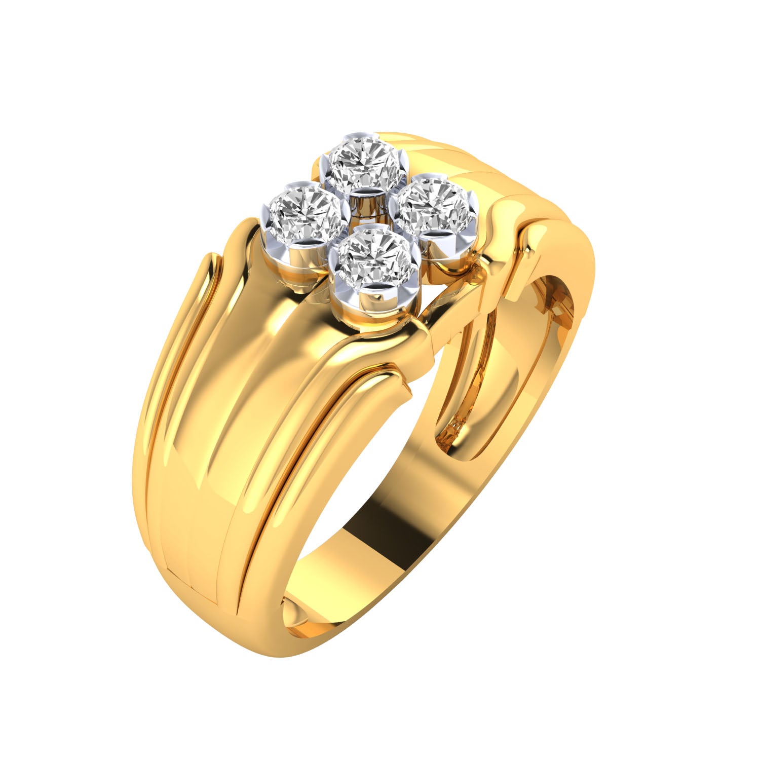 Yellow Gold Plated Sterling Silver Ring