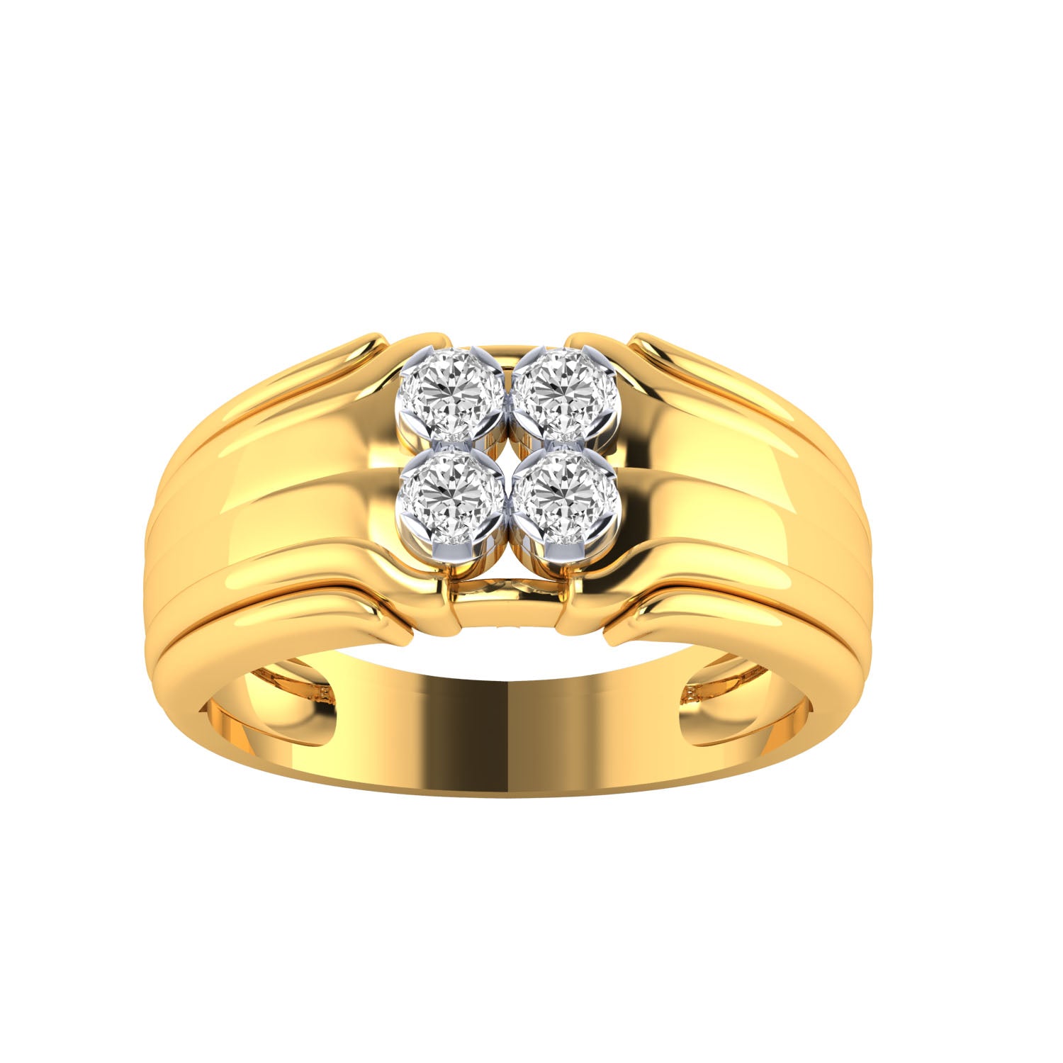 Yellow Gold Plated Sterling Silver Ring
