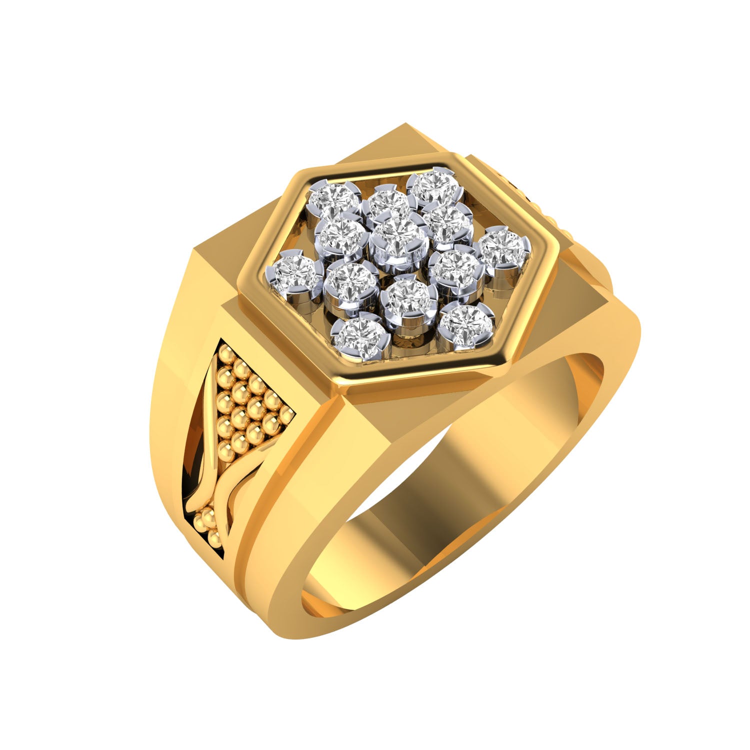 Yellow Gold Plated Sterling Silver Ring