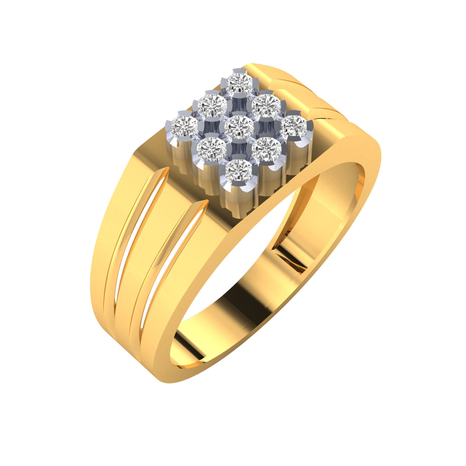 Yellow Gold Plated Sterling Silver Ring