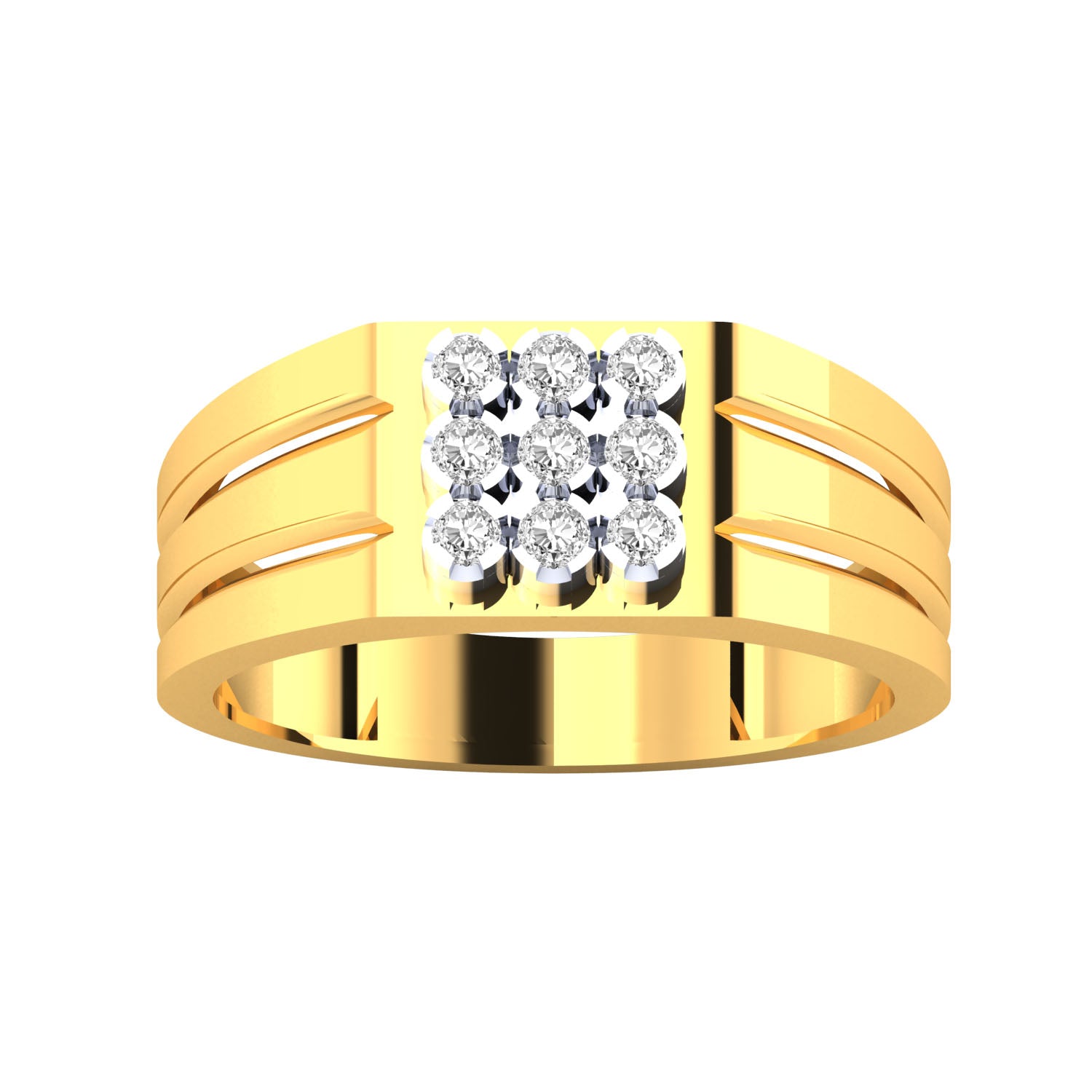 Yellow Gold Plated Sterling Silver Ring