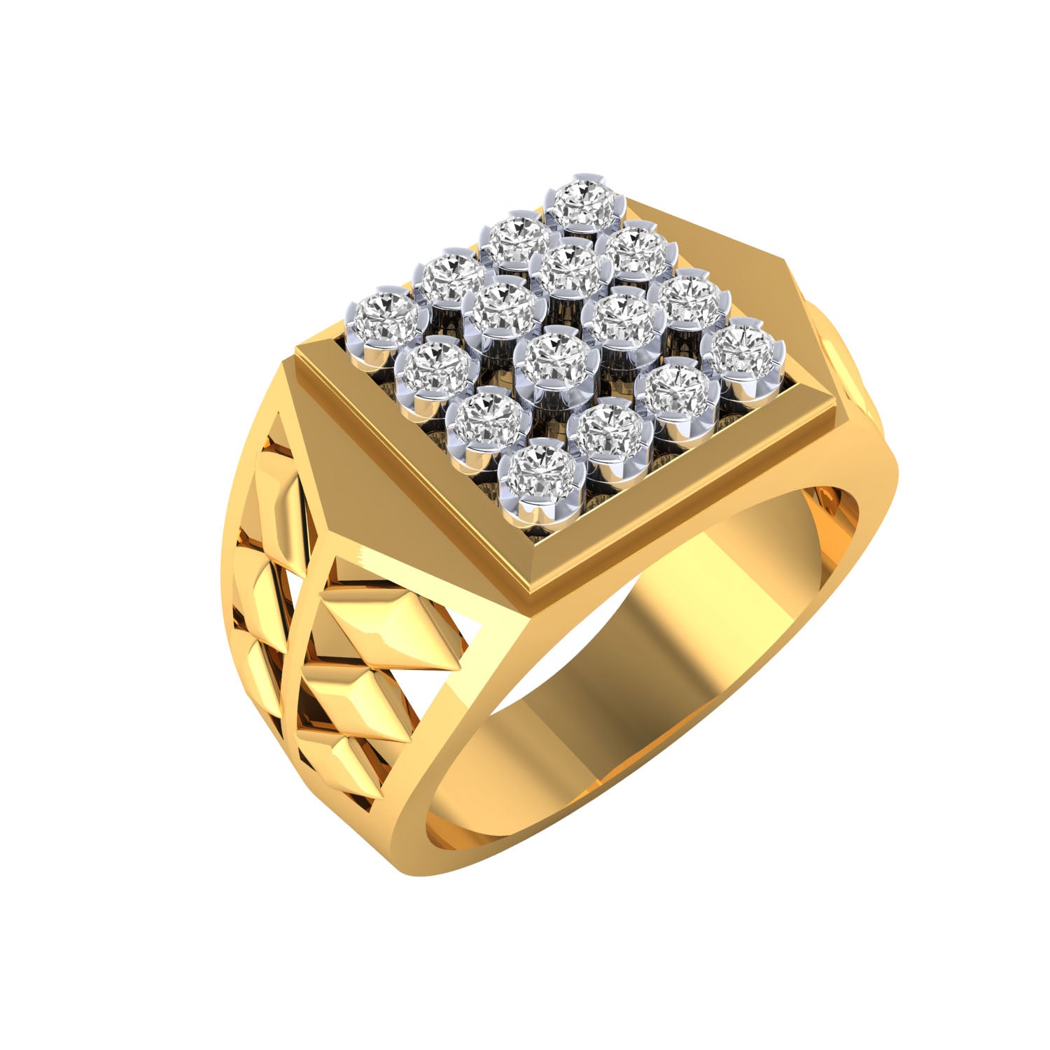 Yellow Gold Plated Sterling Silver Ring