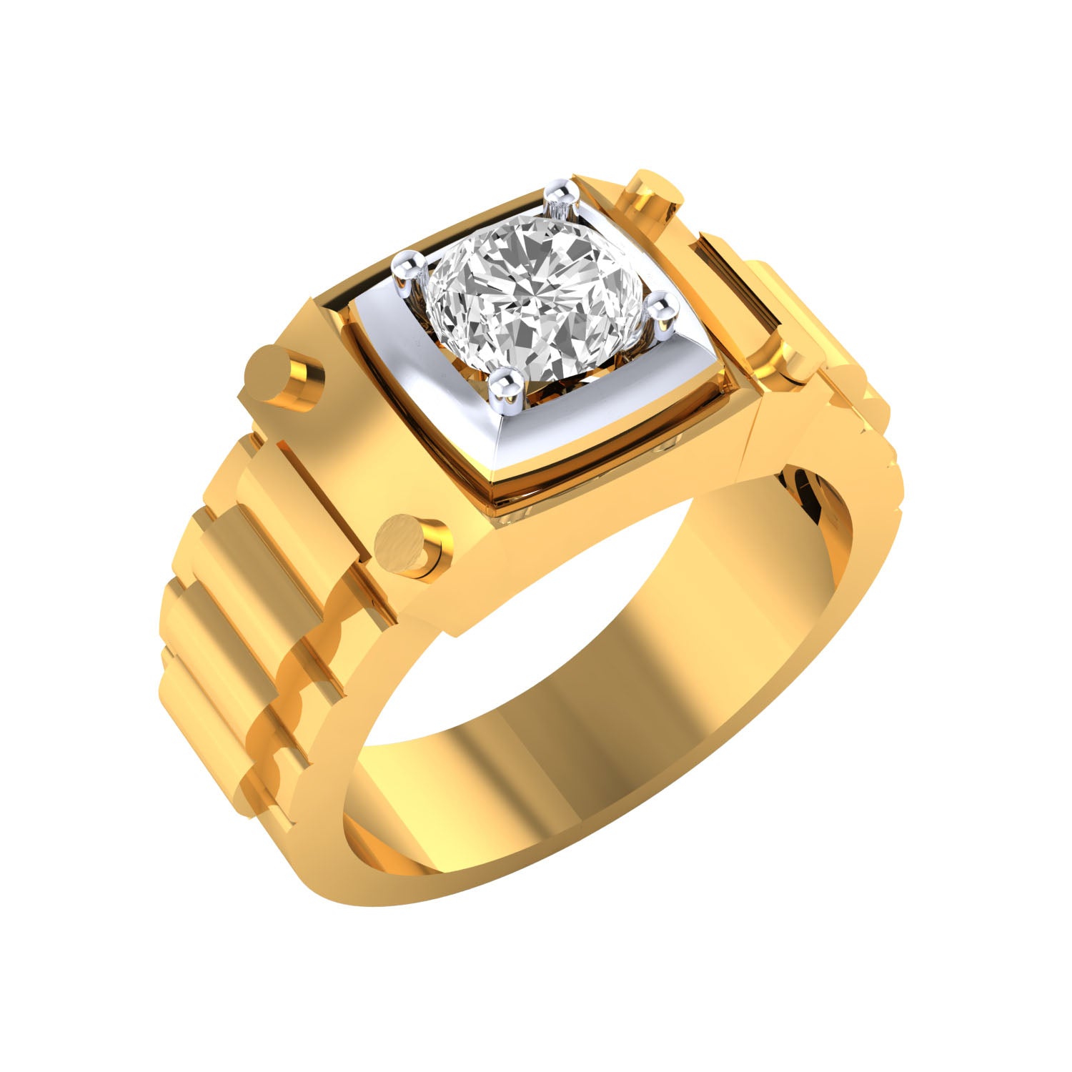 Yellow Gold Plated Sterling Silver Ring