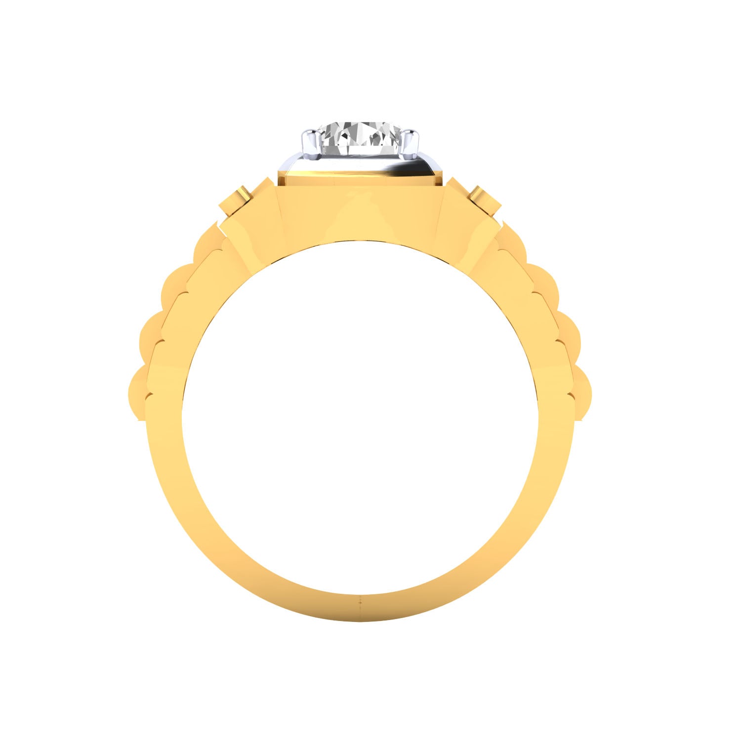 Yellow Gold Plated Sterling Silver Ring