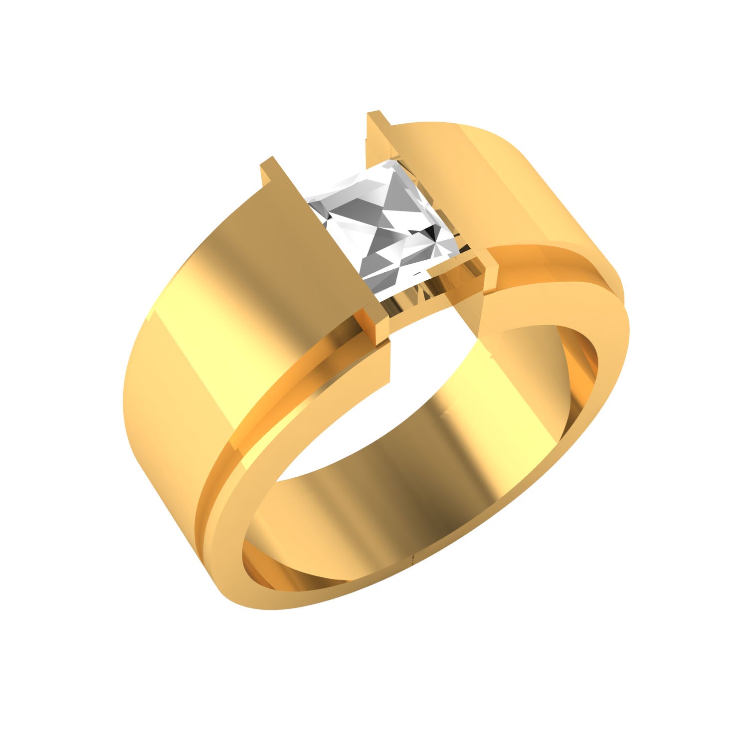 Yellow Gold Plated Sterling Silver Ring