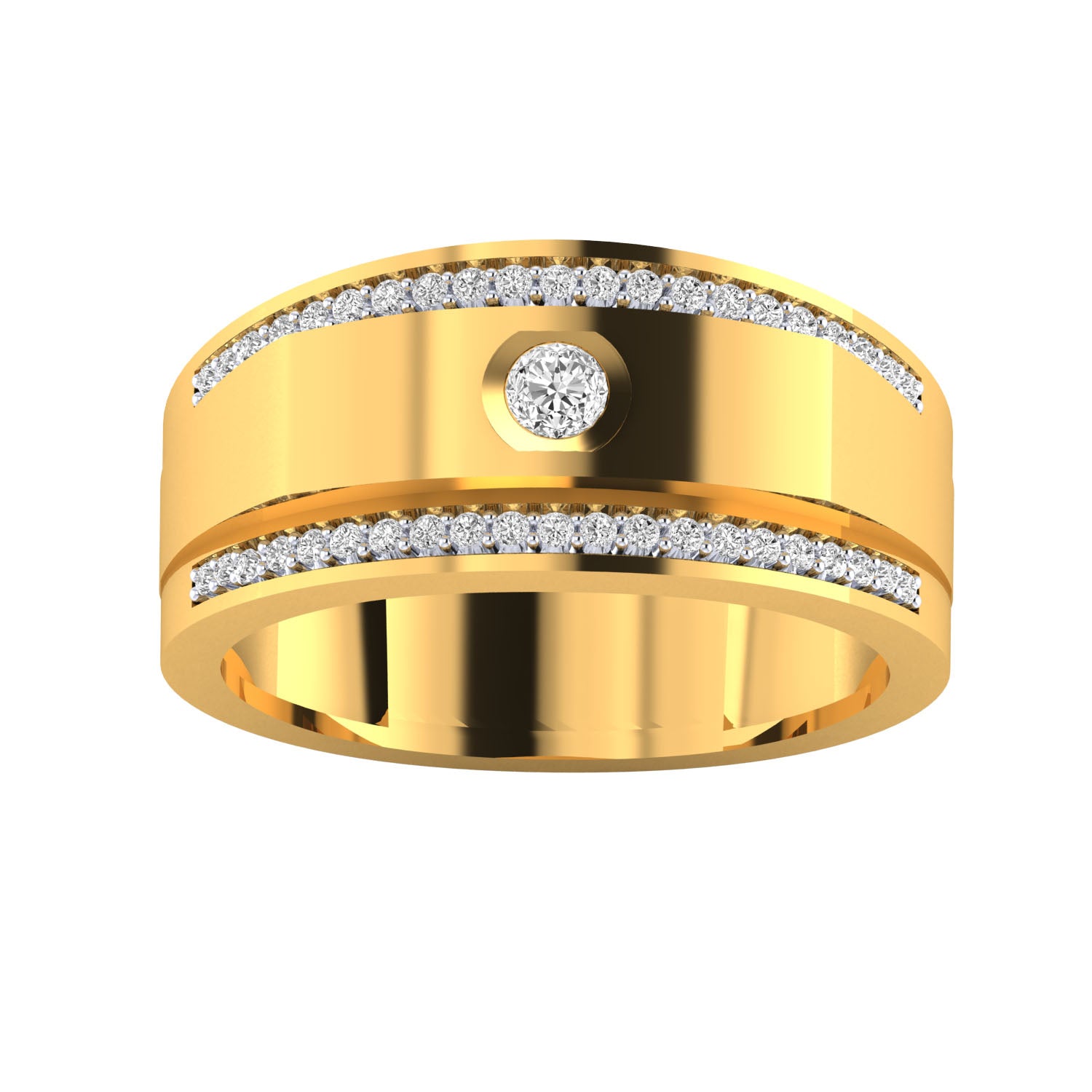 Yellow Gold Plated Sterling Silver Ring
