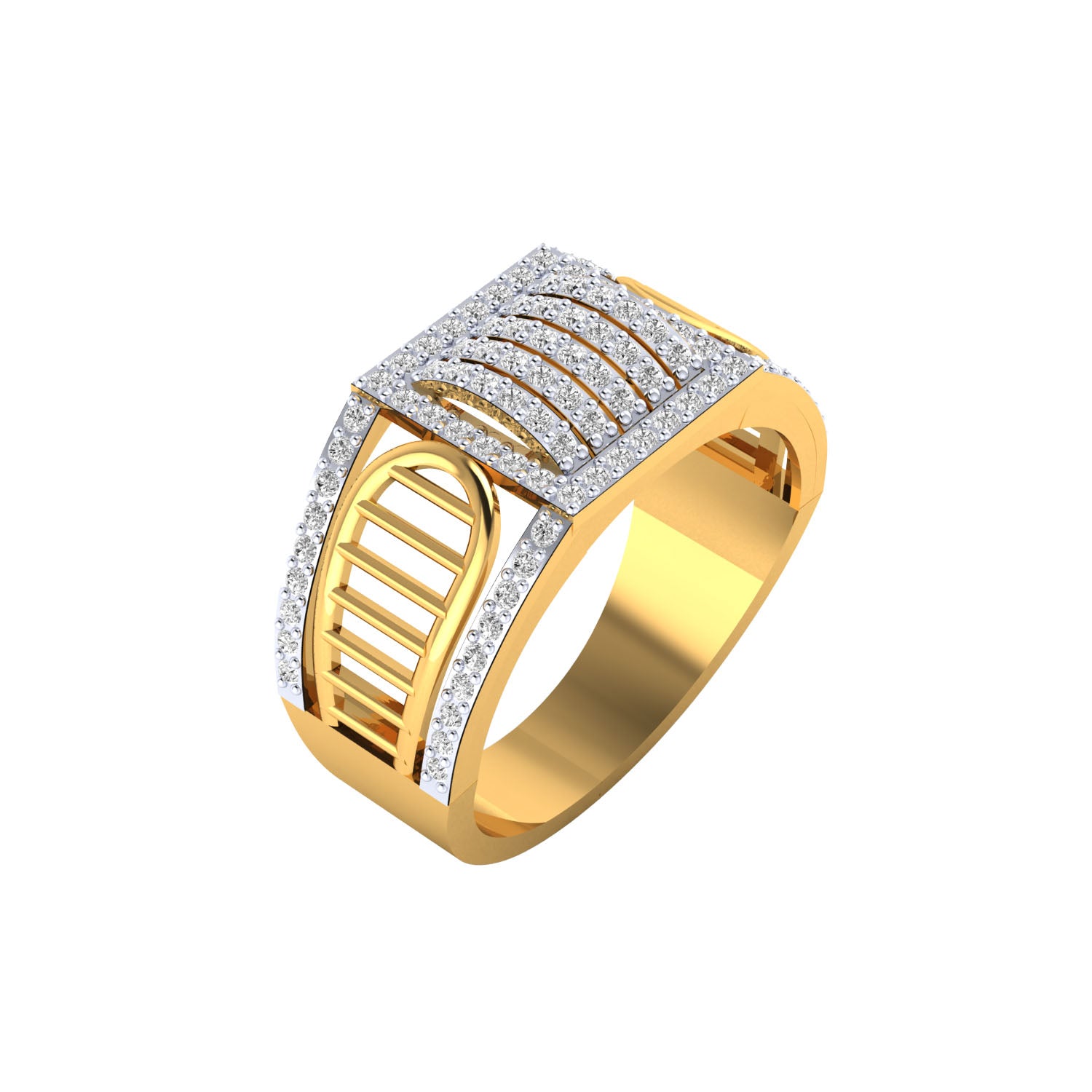 Yellow Gold Plated Sterling Silver Ring