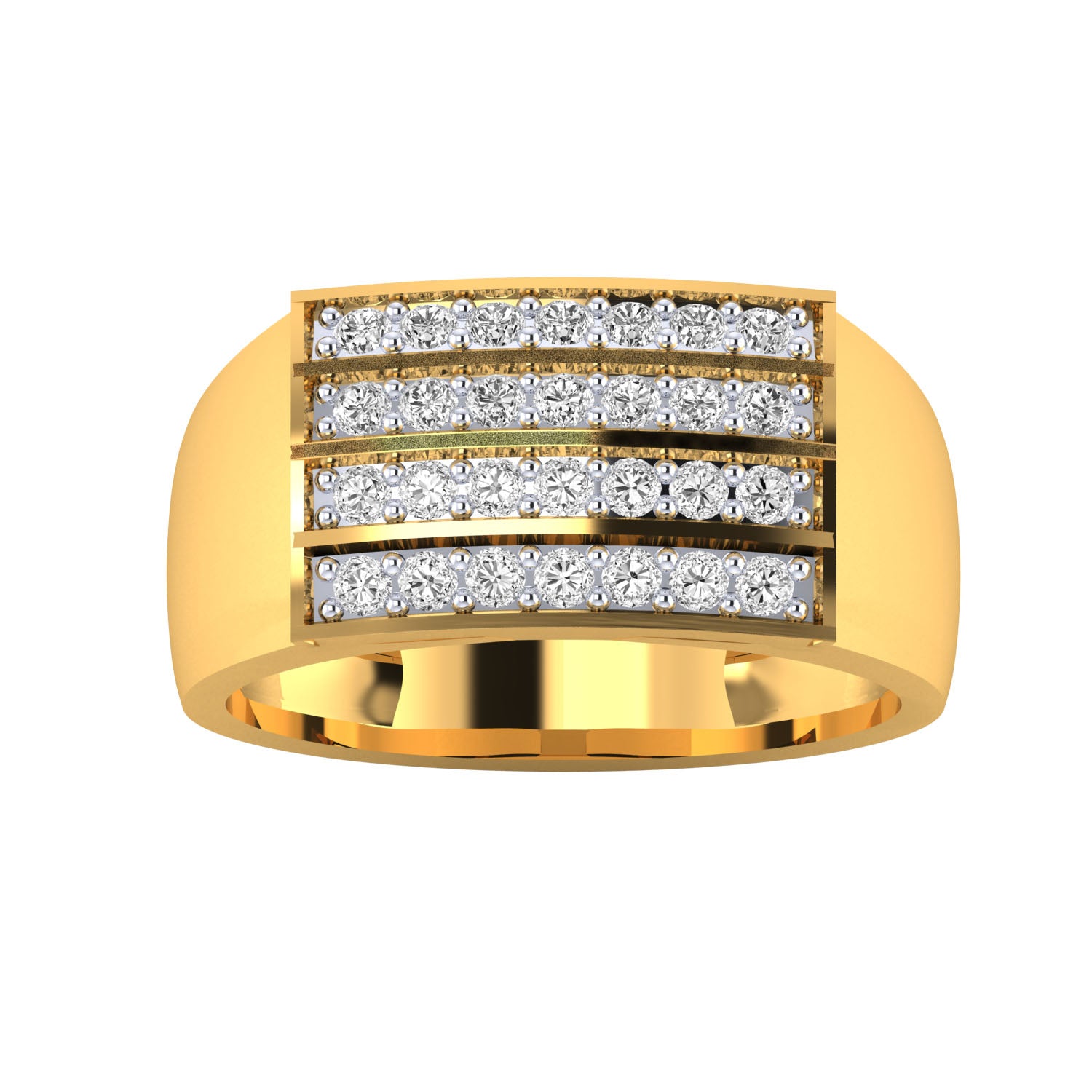 Yellow Gold Plated Sterling Silver Ring