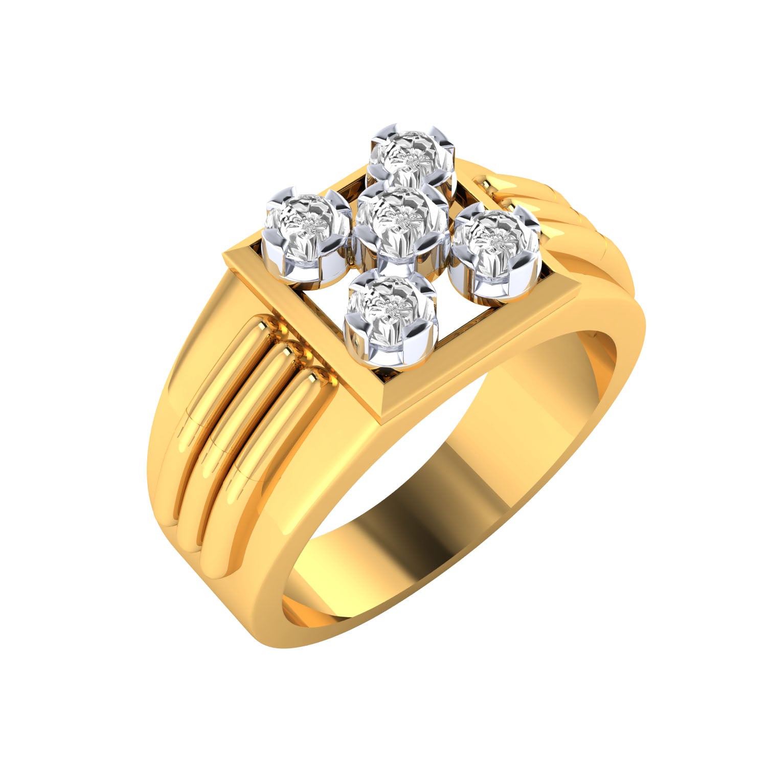 Yellow Gold Plated Sterling Silver Ring