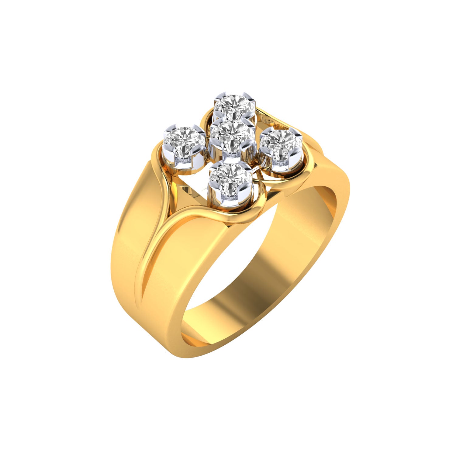 Yellow Gold Plated Sterling Silver Ring