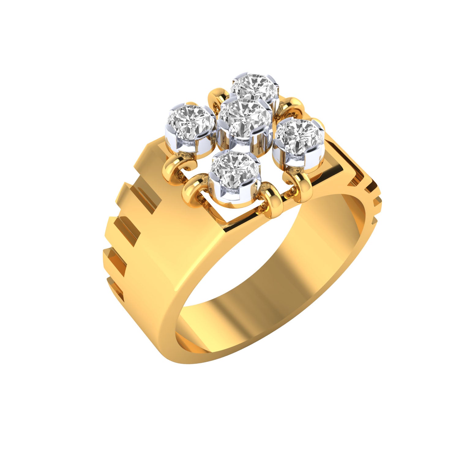 Yellow Gold Plated Sterling Silver Ring