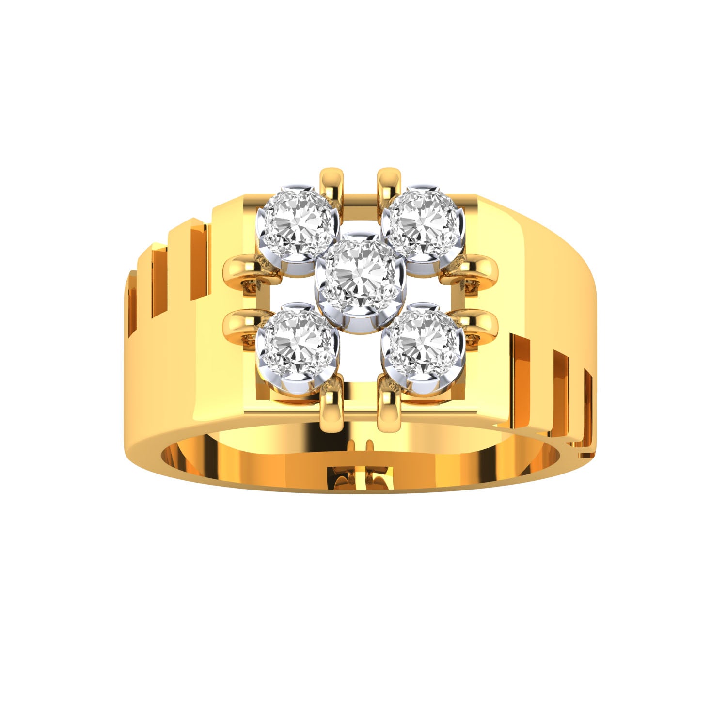 Yellow Gold Plated Sterling Silver Ring