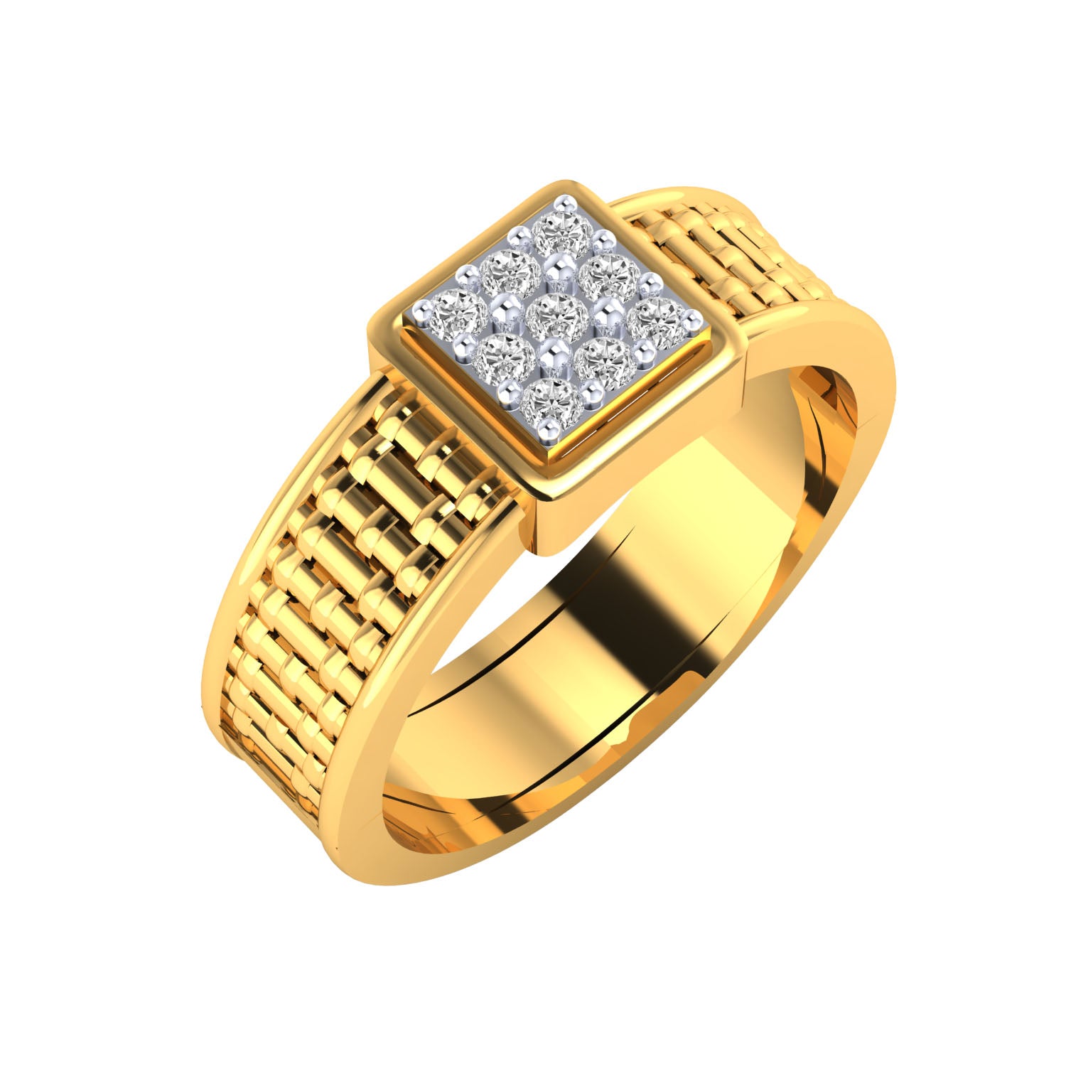 Yellow Gold Plated Sterling Silver Ring