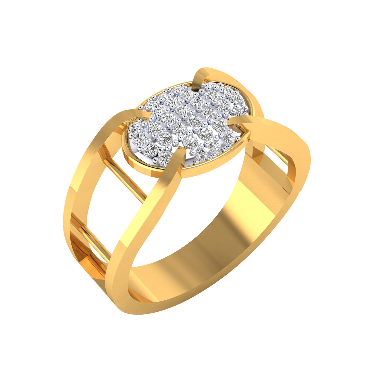 Yellow Gold Plated Sterling Silver Ring