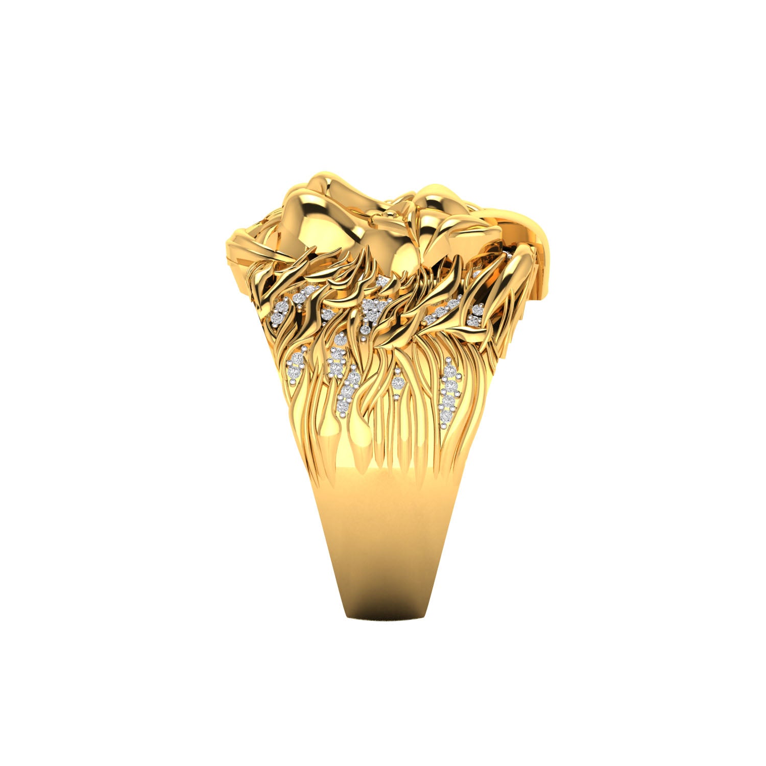 Yellow Gold Plated Sterling Silver Ring