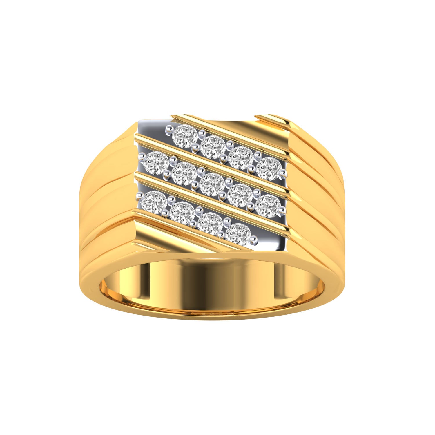Yellow Gold Plated Sterling Silver Ring