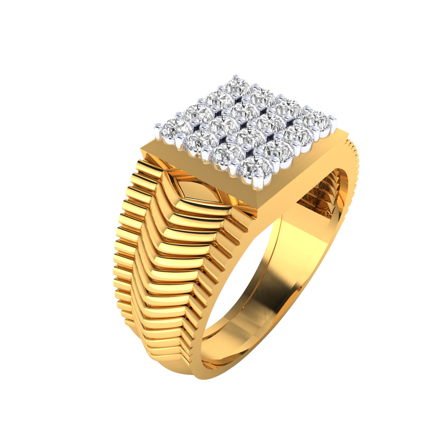 Yellow Gold Plated Sterling Silver Ring