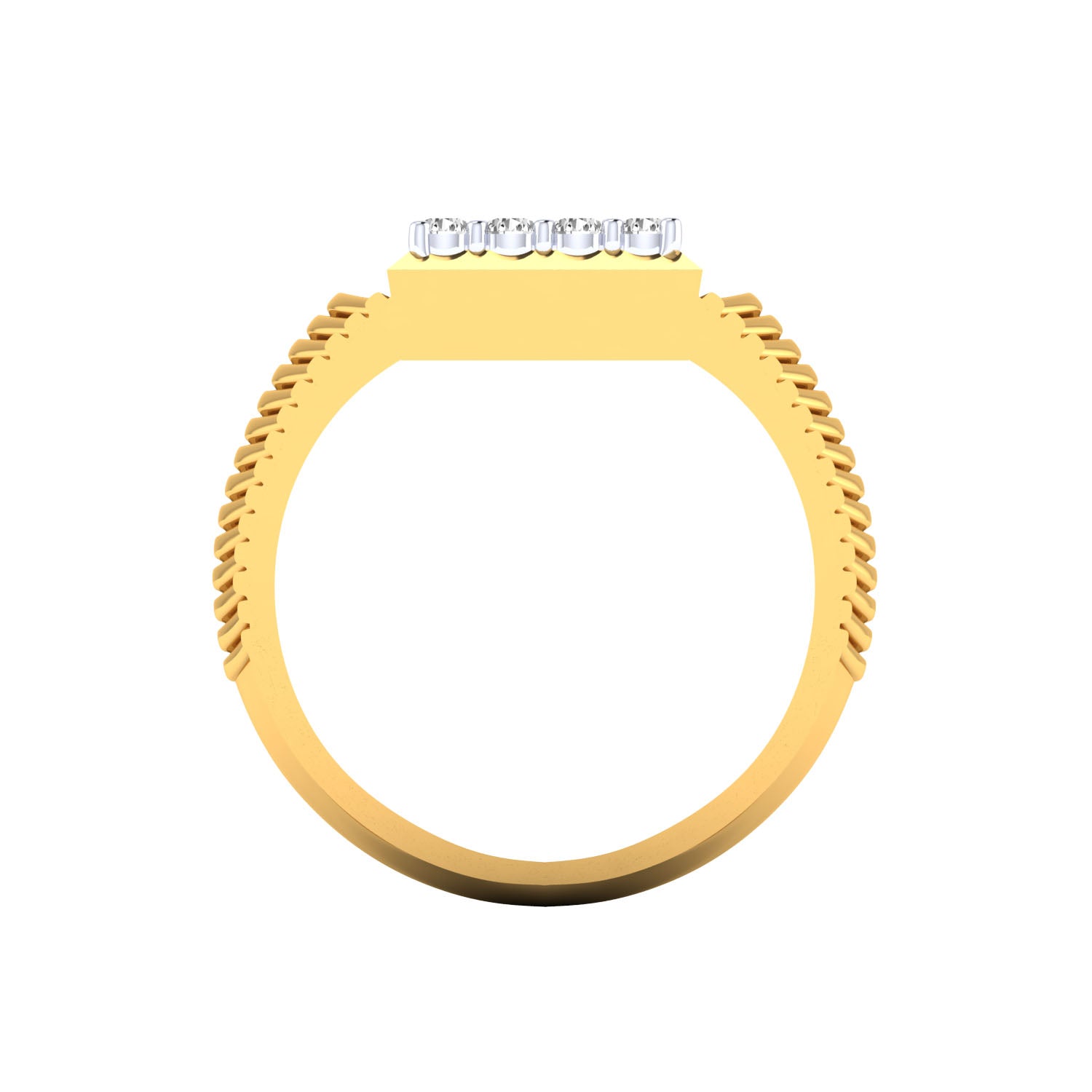 Yellow Gold Plated Sterling Silver Ring