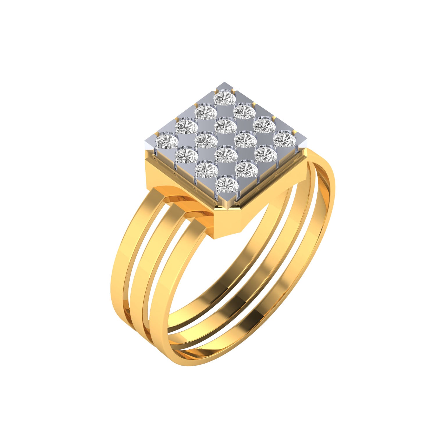 Yellow Gold Plated Sterling Silver Ring