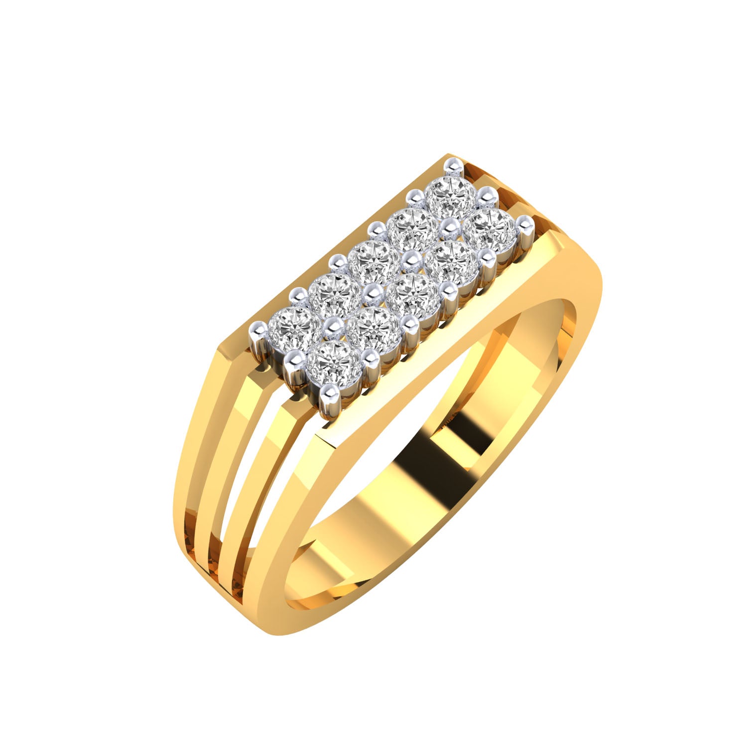 Yellow Gold Plated Sterling Silver Ring