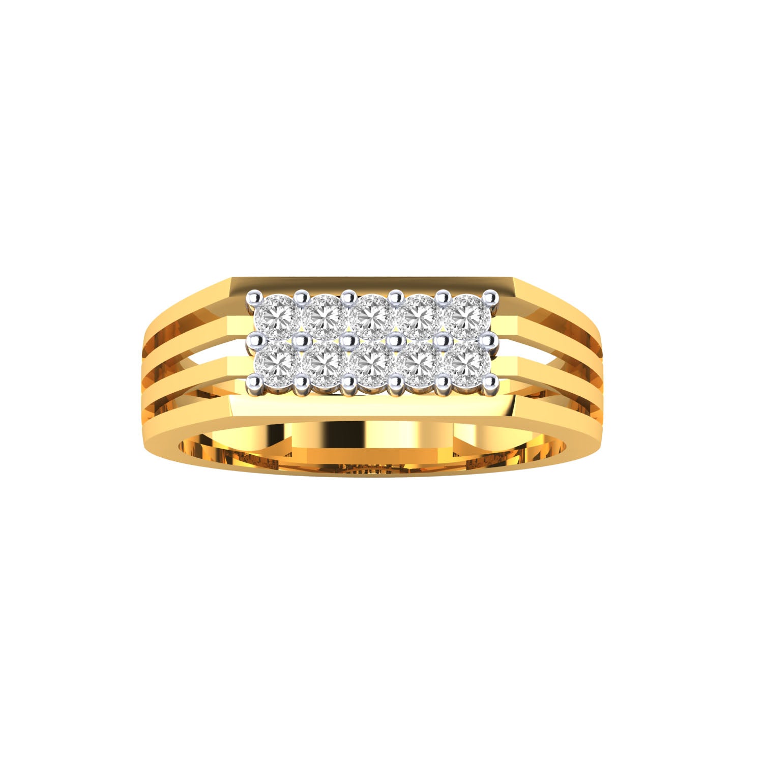 Yellow Gold Plated Sterling Silver Ring