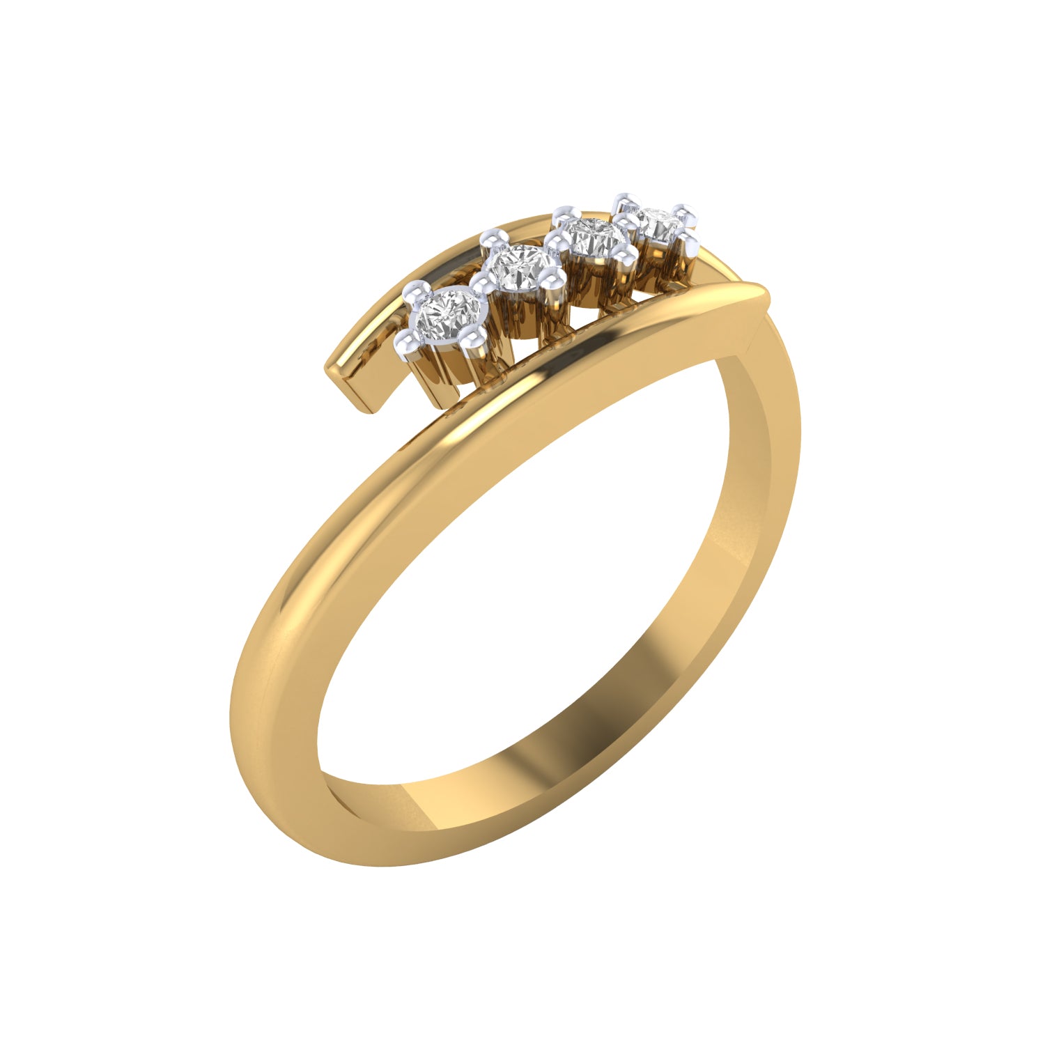 Yellow Gold Plated Sterling Silver Ring