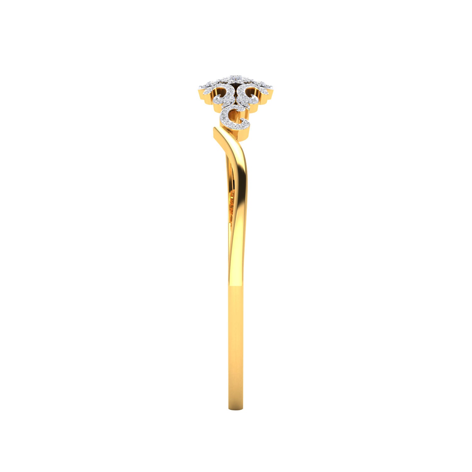Yellow Gold Plated Sterling Silver Ring